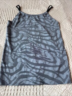 Express Grey and Black Zebra Print Camisole